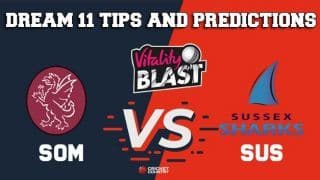 Dream11 Team Somerset vs Sussex South Group VITALITY T20 BLAST ENGLISH T20 BLAST – Cricket Prediction Tips For Today’s T20 Match SOM vs SUS at Taunton